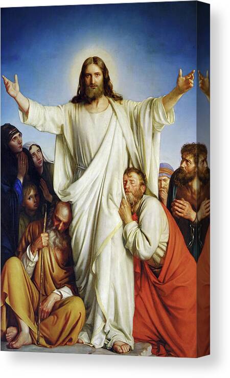 Carl Heinrich Bloch Canvas Print featuring the painting Christus Consolator by Carl Heinrich Bloch