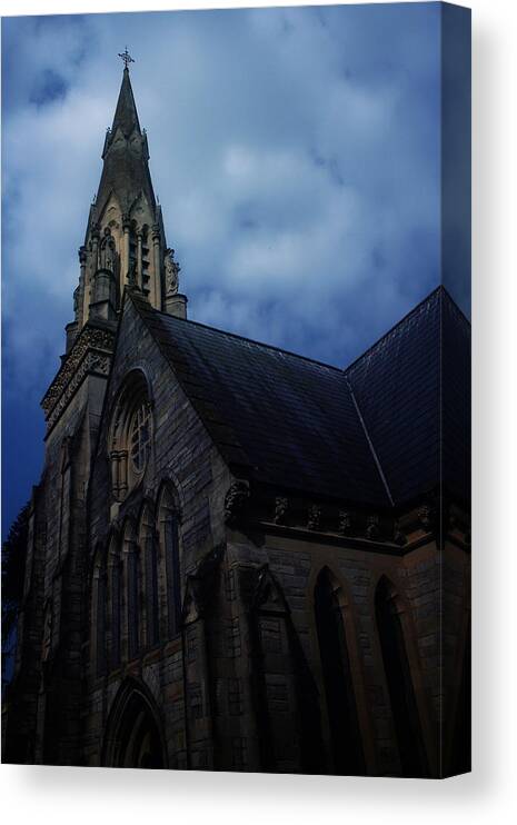 Bournemouth Canvas Print featuring the photograph Church in Bournemouth - UK by Cambion Art