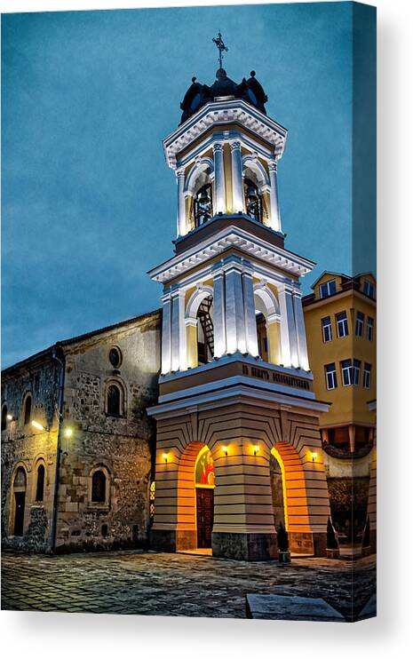 Plovdiv Canvas Print featuring the photograph Church of the Holy Mother of God by Adam Rainoff