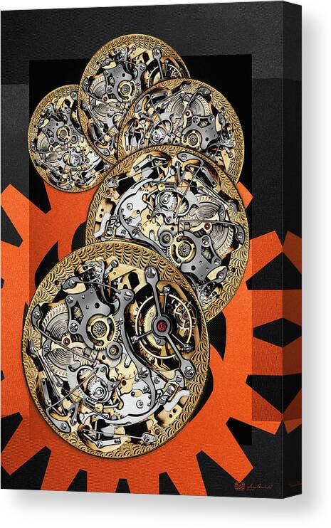 'visual Art Pop' Collection By Serge Averbukh Canvas Print featuring the digital art Clockwork Orange - 3 of 4 by Serge Averbukh