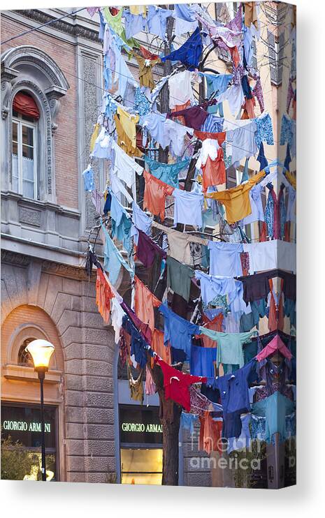 Angel Canvas Print featuring the photograph Clothes in the Street by Andre Goncalves