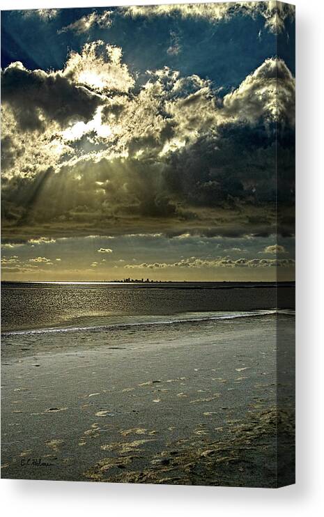 Beach Canvas Print featuring the photograph Clouds Over The Bay by Christopher Holmes