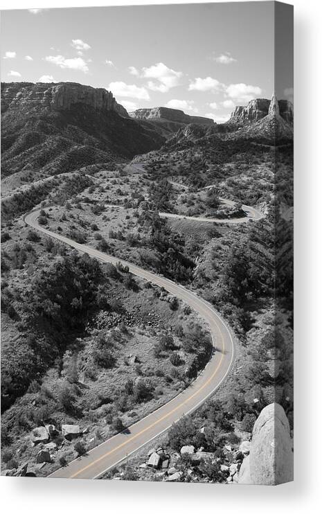 Cnm Switchbacks Canvas Print featuring the photograph CNM Switchbacks by Dylan Punke