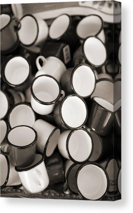 Coffee Canvas Print featuring the photograph Coffe Cups 2 by Marilyn Hunt