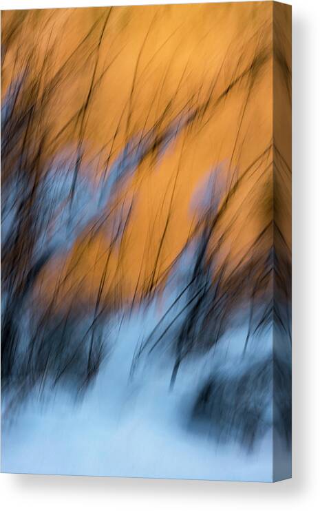 Abstract Canvas Print featuring the photograph Colorado River Snow Banks by Deborah Hughes