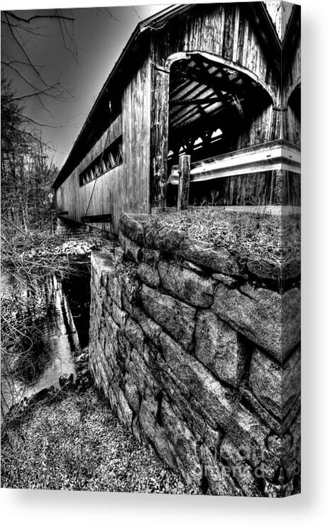 New Hampshire Canvas Print featuring the photograph Coombs Covered Bridge by Steve Brown