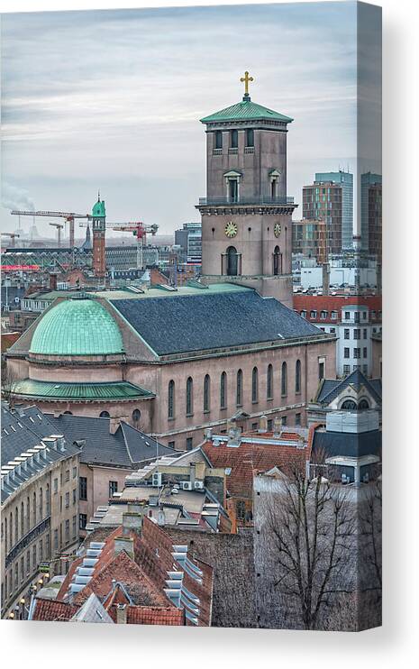 Lady Canvas Print featuring the photograph Copenhagen Vor Frue Kirke by Antony McAulay