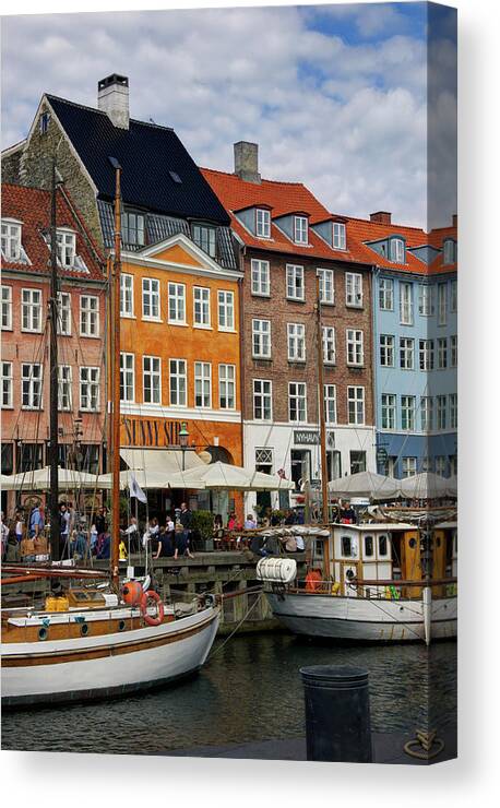 Copenhagen Canvas Print featuring the photograph Copenhagen's Nyhavn by Rebekah Zivicki