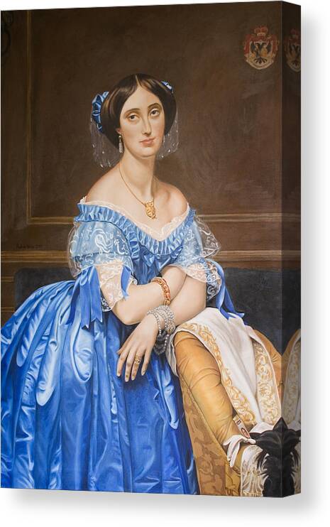 Ingres Canvas Print featuring the painting Copy after Ingres by Rob De Vries