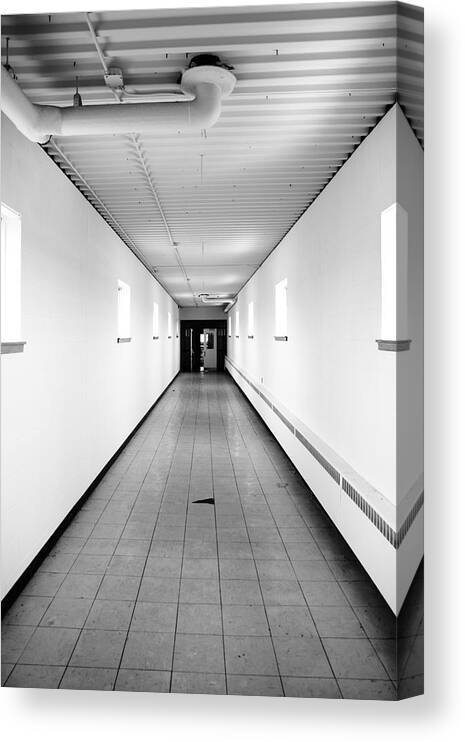 Vanishing Point Canvas Print featuring the photograph Corridor by Kreddible Trout
