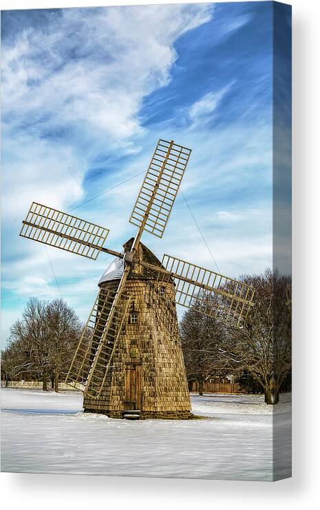 Windmill Canvas Print featuring the photograph Corwith Windmill Long Island NY CII by Susan Candelario