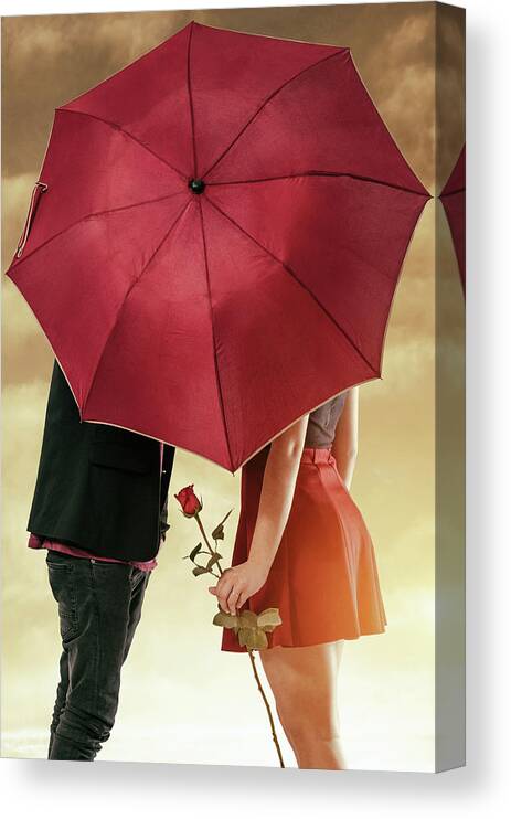 Cloudy Canvas Print featuring the photograph Couple of Sweethearts by Carlos Caetano