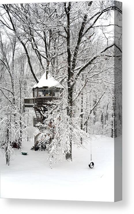 Treehouse Canvas Print featuring the photograph Crystal Palace Fade to White by John Napoli