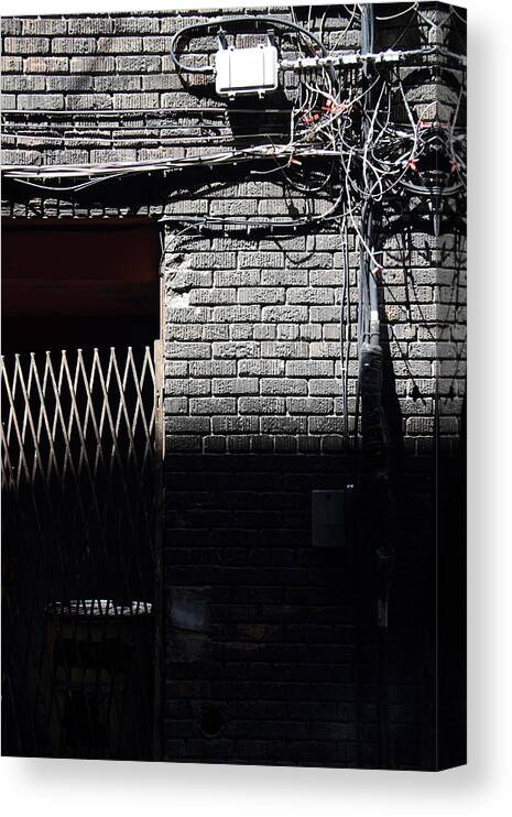 Alley Canvas Print featuring the photograph Creeping Dark by Kreddible Trout