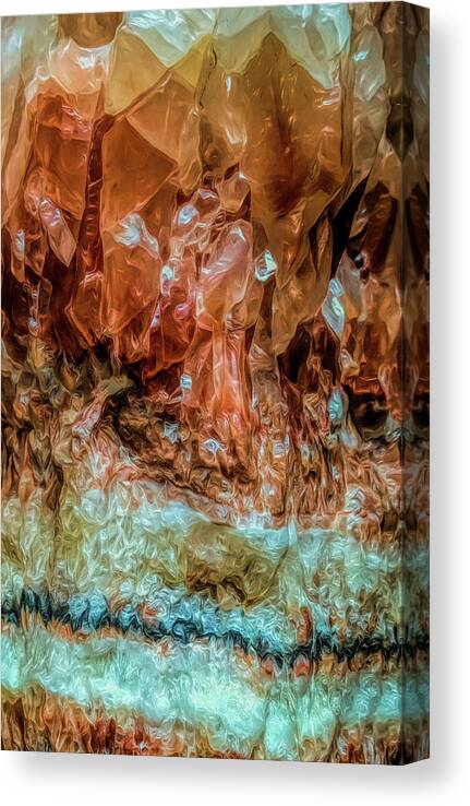 Abstract Canvas Print featuring the photograph Crystal Formations by Teresa Wilson