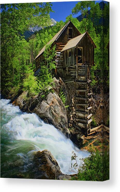Crystal Mill Canvas Print featuring the photograph Crystal Mill by Priscilla Burgers