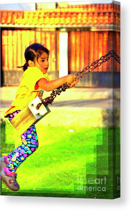 Girl Canvas Print featuring the photograph Cuenca Kids 861 by Al Bourassa