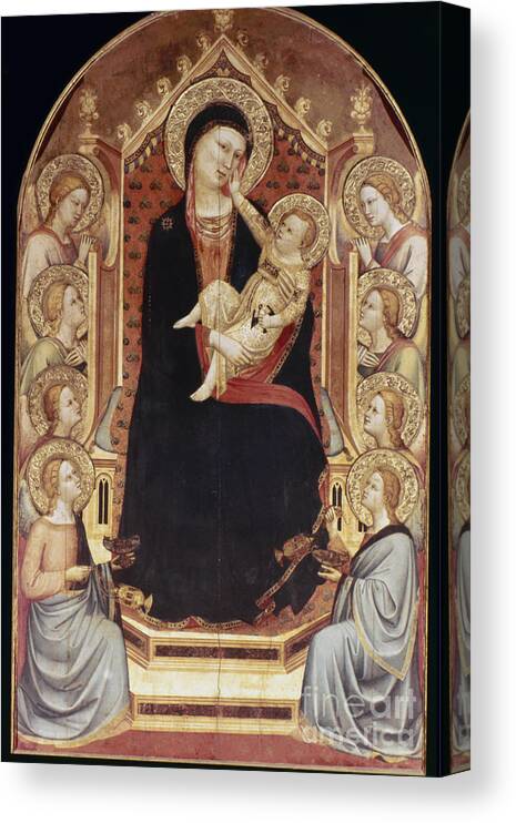 14th Century Canvas Print featuring the photograph Daddi: Madonna And Child by Granger
