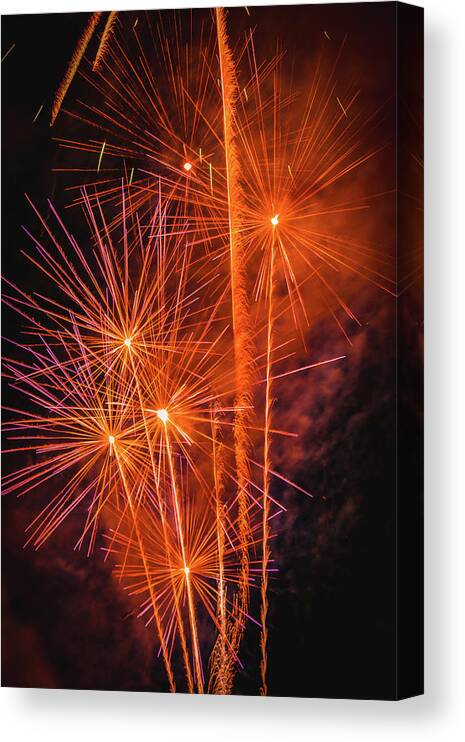 Fireworks Canvas Print featuring the photograph Dandilion Wannabes by Jeff Kurtz
