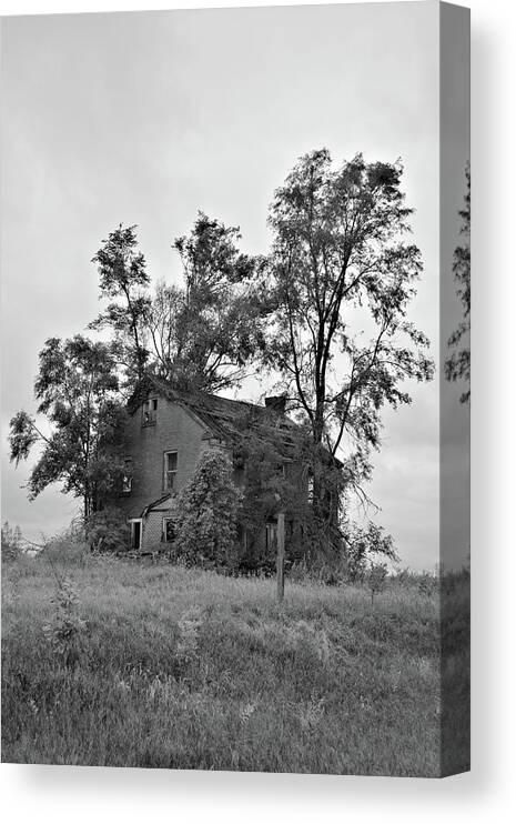 Home Canvas Print featuring the photograph Days Gone By BNW by Bonfire Photography