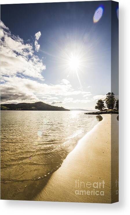 Island Canvas Print featuring the photograph Dennes Point beach by Jorgo Photography