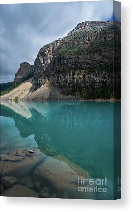Lake Moraine Canvas Print featuring the photograph Depths of Lake Moraine by Mike Reid