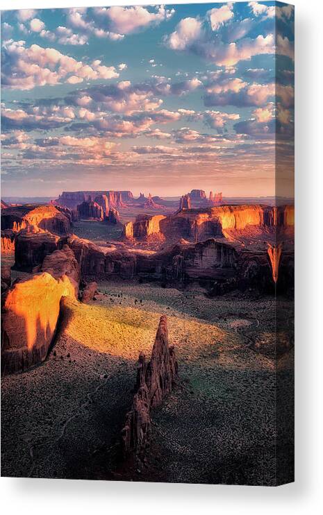 Sunrise Canvas Print featuring the photograph Desert Glow  by Nicki Frates