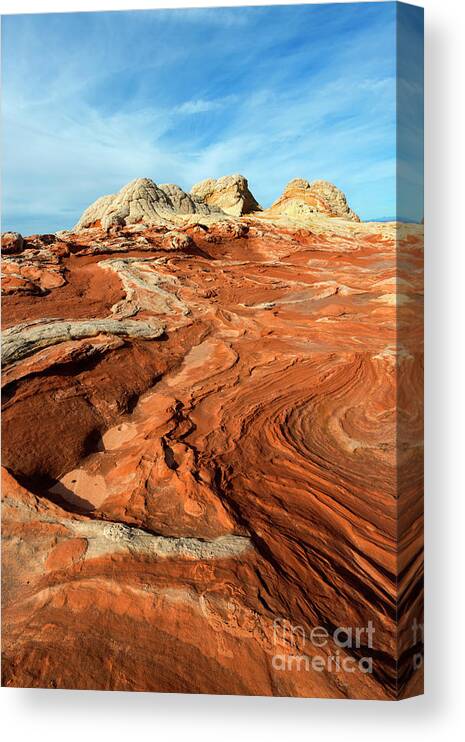 White Pocket Canvas Print featuring the photograph Desert Swirl by Michael Dawson