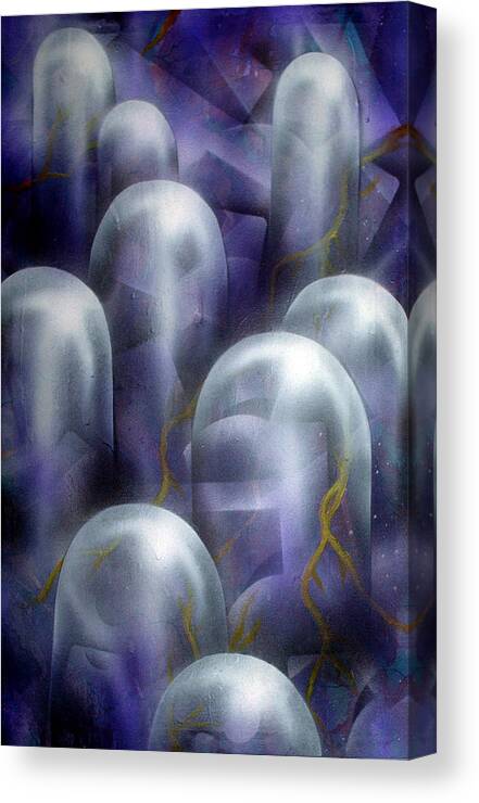 Domes Canvas Print featuring the painting Domes by Leigh Odom