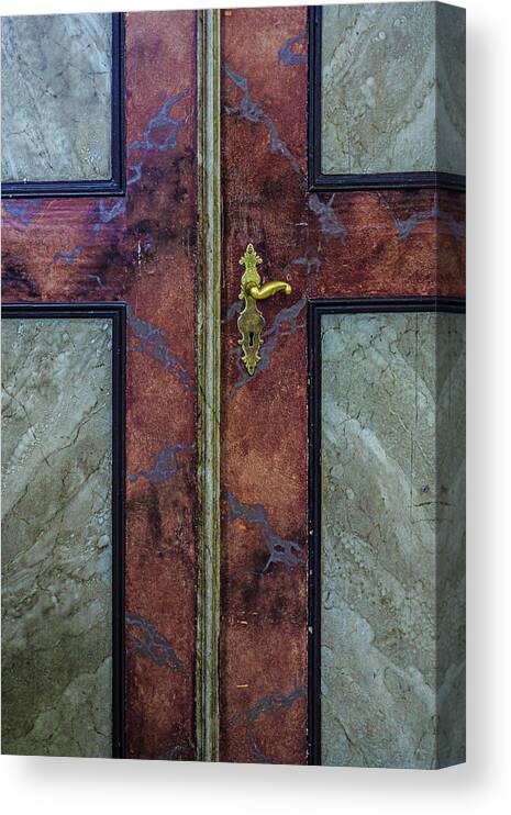 Church Door Canvas Print featuring the photograph Door by Elmer Jensen