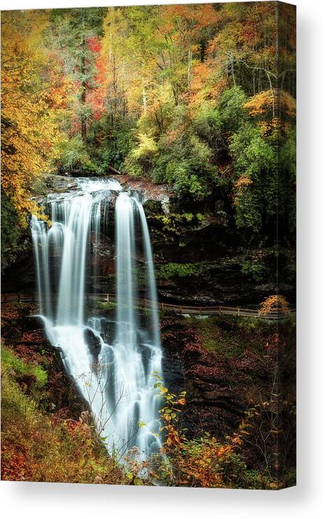 Dry Falls Canvas Print featuring the photograph Dry Falls Autumn Splendor by Deborah Scannell