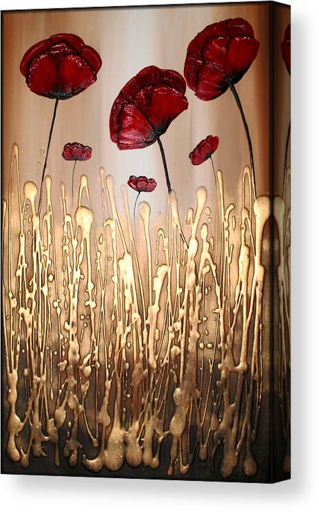Poppies Canvas Print featuring the painting Elixir of Flowers by Amanda Dagg