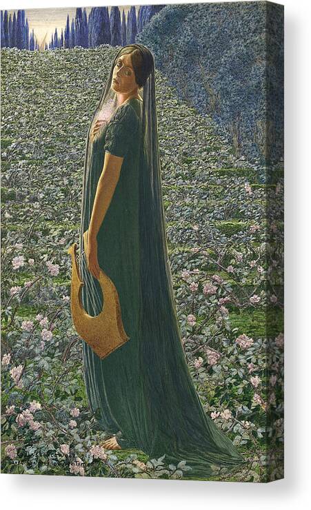 Carlos Schwabe Canvas Print featuring the painting Elysian Fields by Carlos Schwabe
