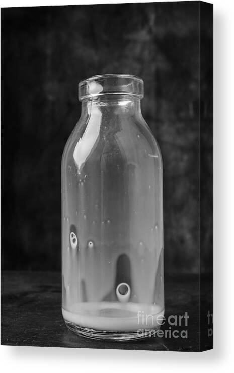 Bottles Canvas Print featuring the photograph Empty Milk Bottle 1 by Edward Fielding