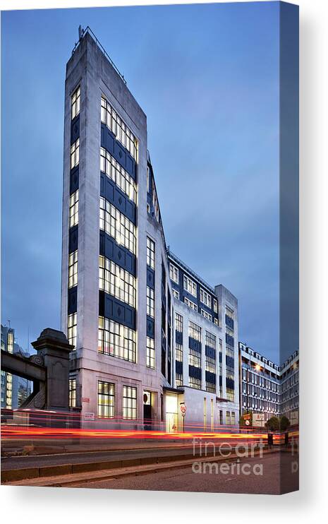 Architecture Canvas Print featuring the photograph Enterprise House by David Bleeker