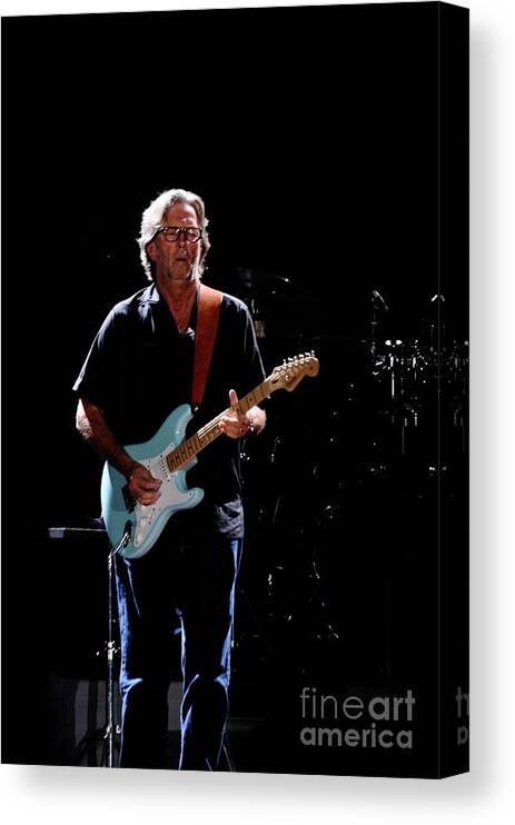 Eric Clapton Photographed By Phill Potter Canvas Print featuring the photograph Eric Clapton by Jenny Potter