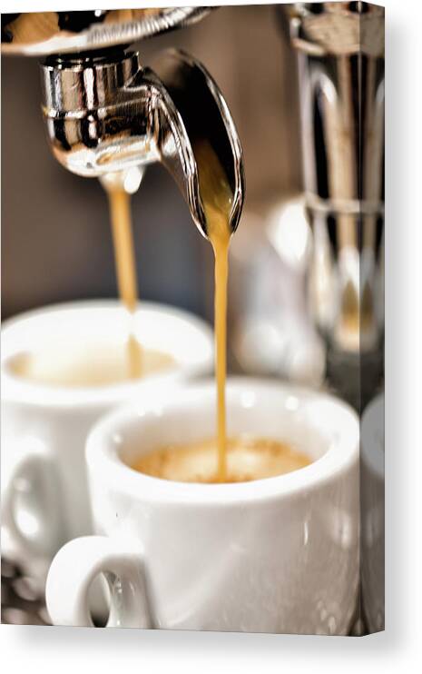 Coffee Canvas Print featuring the photograph Espresso by Ralf Kaiser