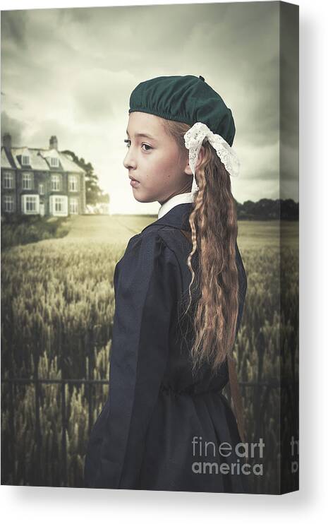 Young Canvas Print featuring the photograph Evacuee Girl by Amanda Elwell