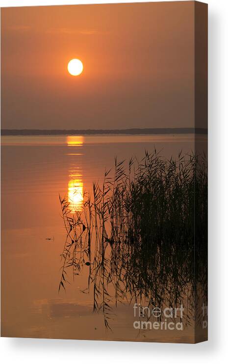 Sunset Canvas Print featuring the photograph Evening Reflections by Inge Riis McDonald