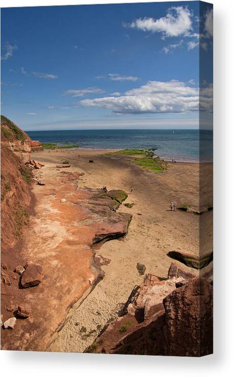 Exmouth Canvas Print featuring the photograph Exmouth near Orcombe Point by Pete Hemington