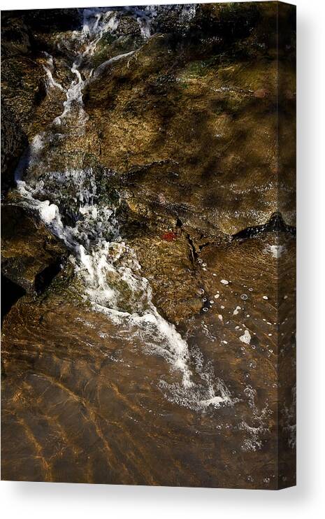 Broadwater Falls Canvas Print featuring the photograph Fall Runoff at Broadwater Falls by Michael Dougherty