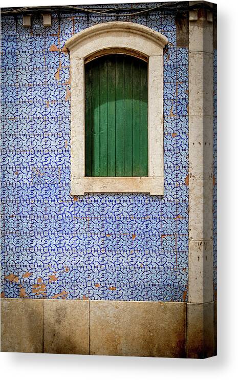 Faro Canvas Print featuring the photograph Faro Blue Tiles by Nigel R Bell