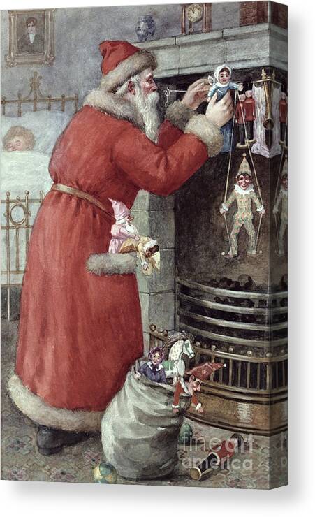 Father Canvas Print featuring the painting Father Christmas by Karl Roger