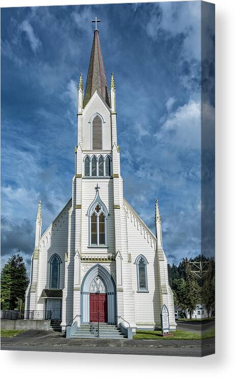 California Canvas Print featuring the photograph Ferndale Catholic Church by Greg Nyquist