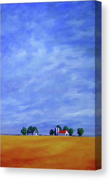 Jo Appleby Canvas Print featuring the painting Fields of Gold by Jo Appleby