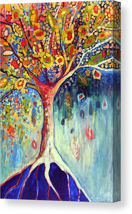 Tree Canvas Print featuring the painting Fiesta Tree by Jennifer Lommers