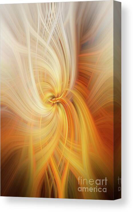 Orange Canvas Print featuring the digital art Firefly by Elaine Teague