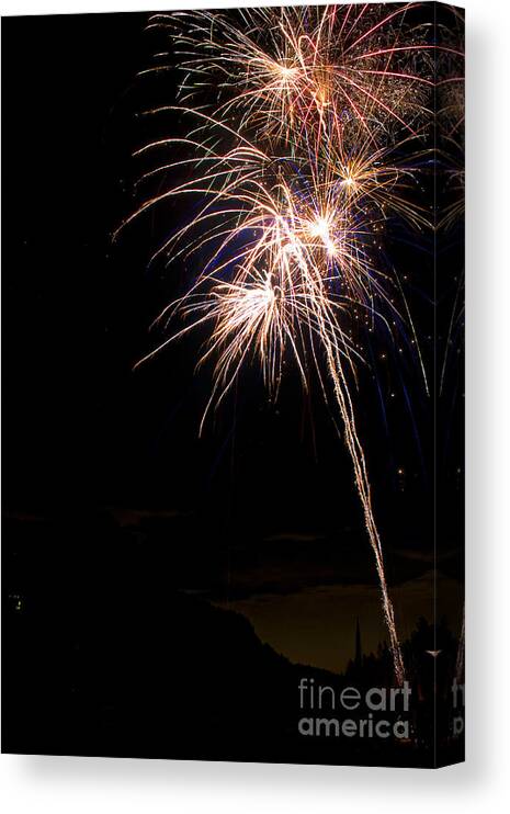 Fireworks Canvas Print featuring the photograph Fireworks  by James BO Insogna