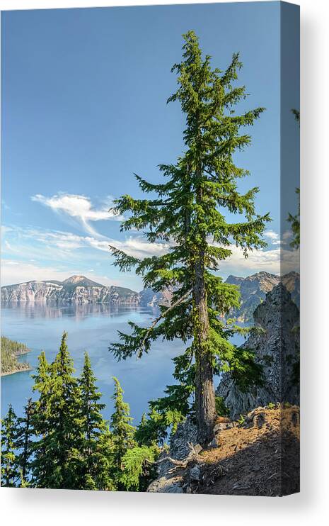 Discovery Canvas Print featuring the photograph Discovery Point, Crater Lake by Alexander Kunz