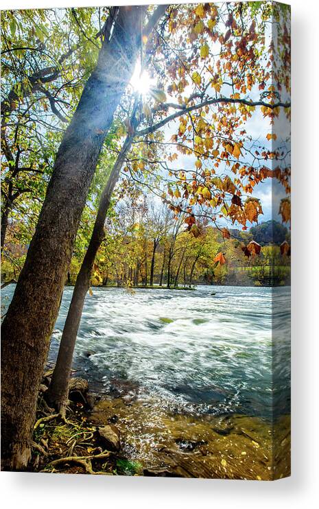 Landscape Canvas Print featuring the photograph Fisherman's Paradise by Joe Shrader